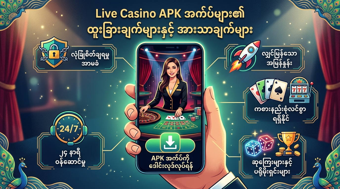 live casino download apk အက်ပ်များ၏ ထူးခြားချက်များနှင့် အားသာချက်များ